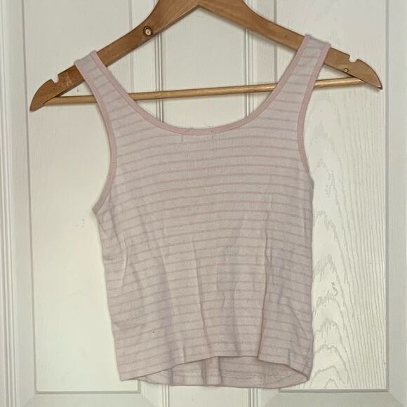 4 for $20//Garage Pink Pyjama Crop Top - Picture 3 of 4